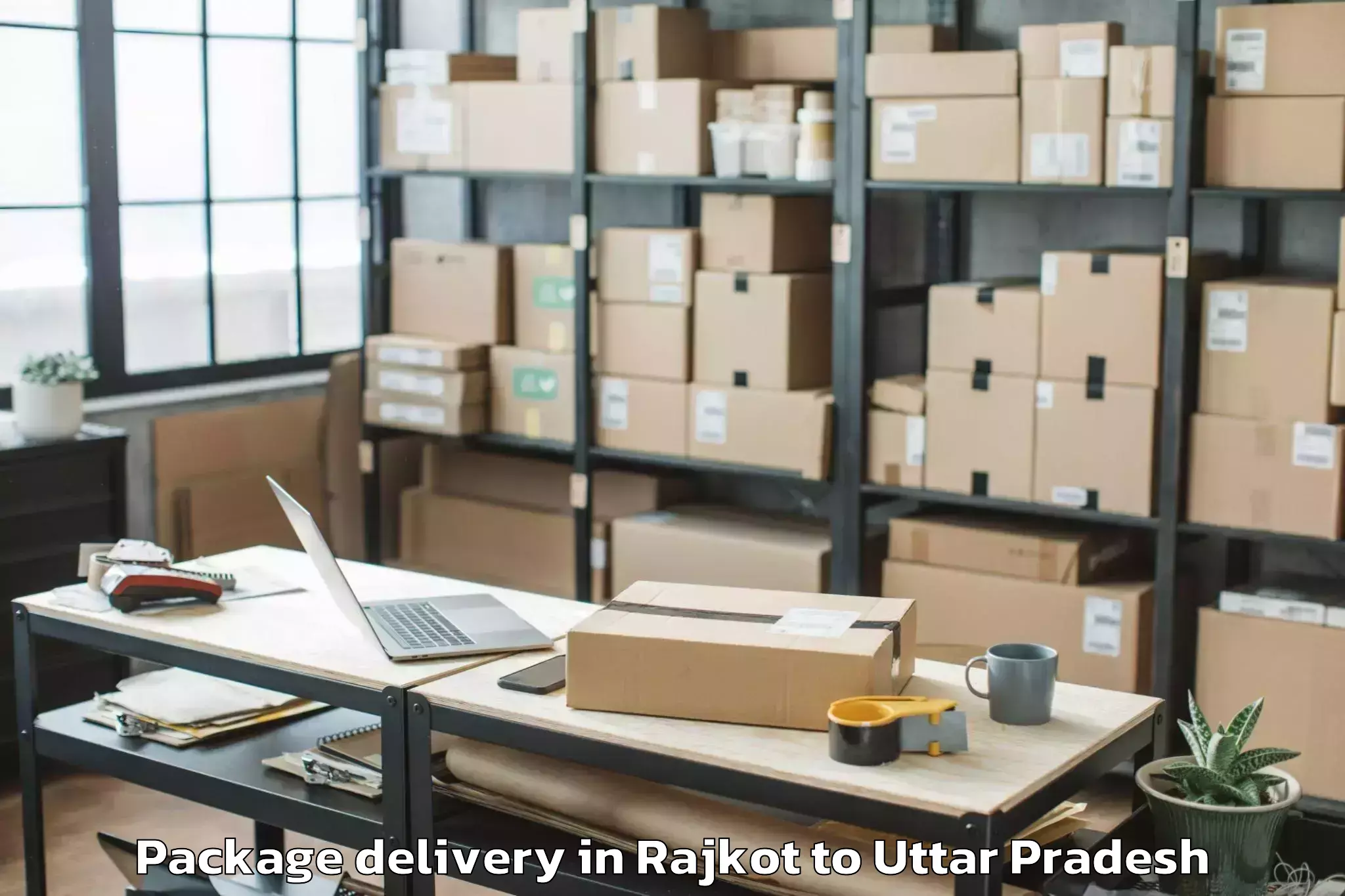 Professional Rajkot to Rani Lakshmi Bai Central Agric Package Delivery